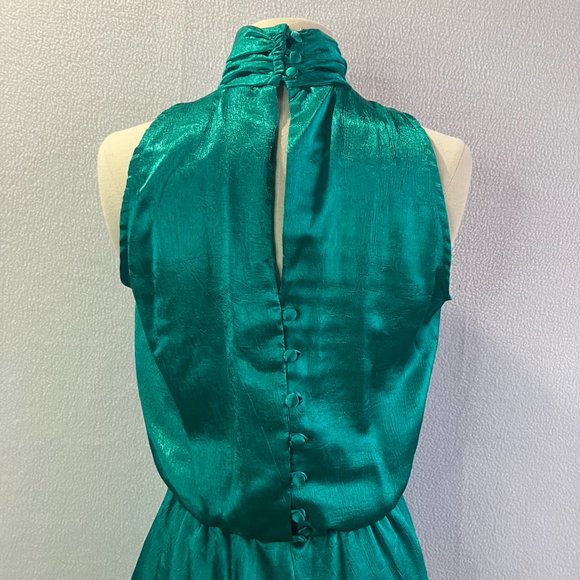 1980s Dressy Sleeveless Turtleneck Open Back Jumpsuit & Jacket - Picture 7 of 13